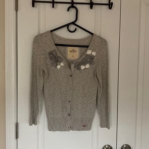 hollister bow tie button-up cardigan